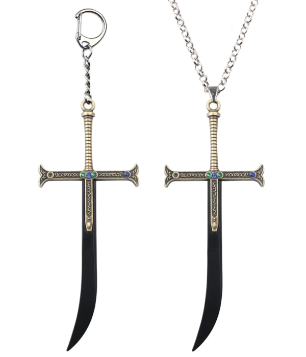 One Piece Dracule Mihawk Sword Keychain & Necklace