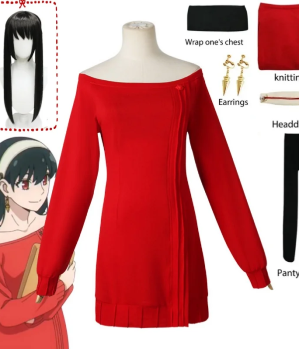 Spy x Family Yor Forger Red Dress Cosplay Costume